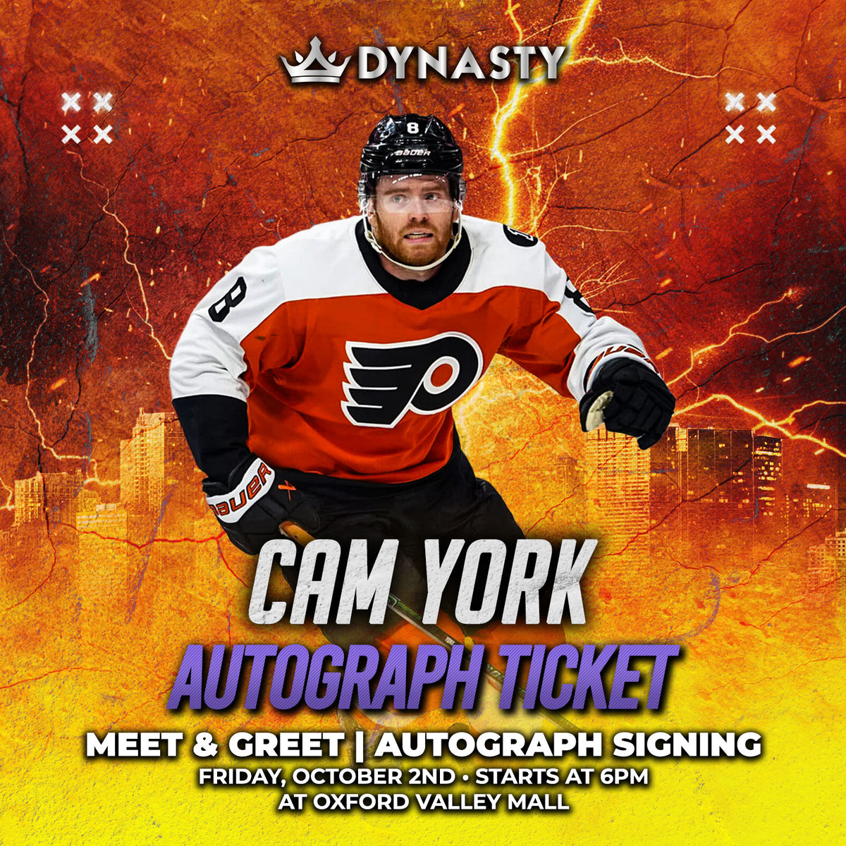 Cam York Flyers Experience Tickets