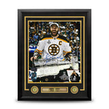 Zdeno Chara 2011 Stanley Cup Boston Bruins Autographed 11" x 14" Framed Hockey Photo - Dynasty Sports & Framing
