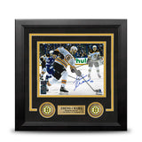 Zdeno Chara in Action Boston Bruins Autographed 8" x 10" Framed Hockey Photo - Dynasty Sports & Framing