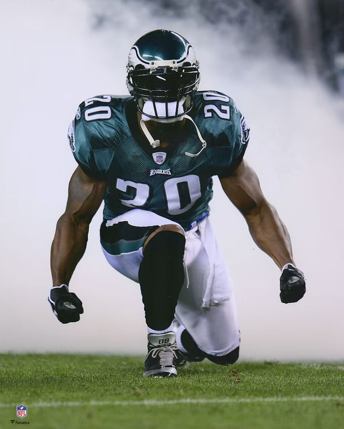 Brian Dawkins Kneeling Smoke Entrance Philadelphia Eagles 8" x 10" Football Photo