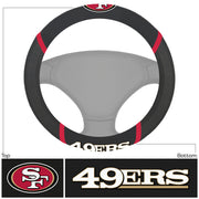 San Francisco 49ers Deluxe Steering Wheel Cover - Dynasty Sports & Framing
