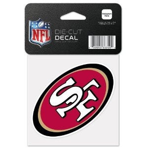San Francisco 49ers NFL Football 4" x 4" Decal - Dynasty Sports & Framing