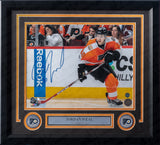Jordan Weal in Action Autographed Philadelphia Flyers Framed Hockey Photo - Dynasty Sports & Framing