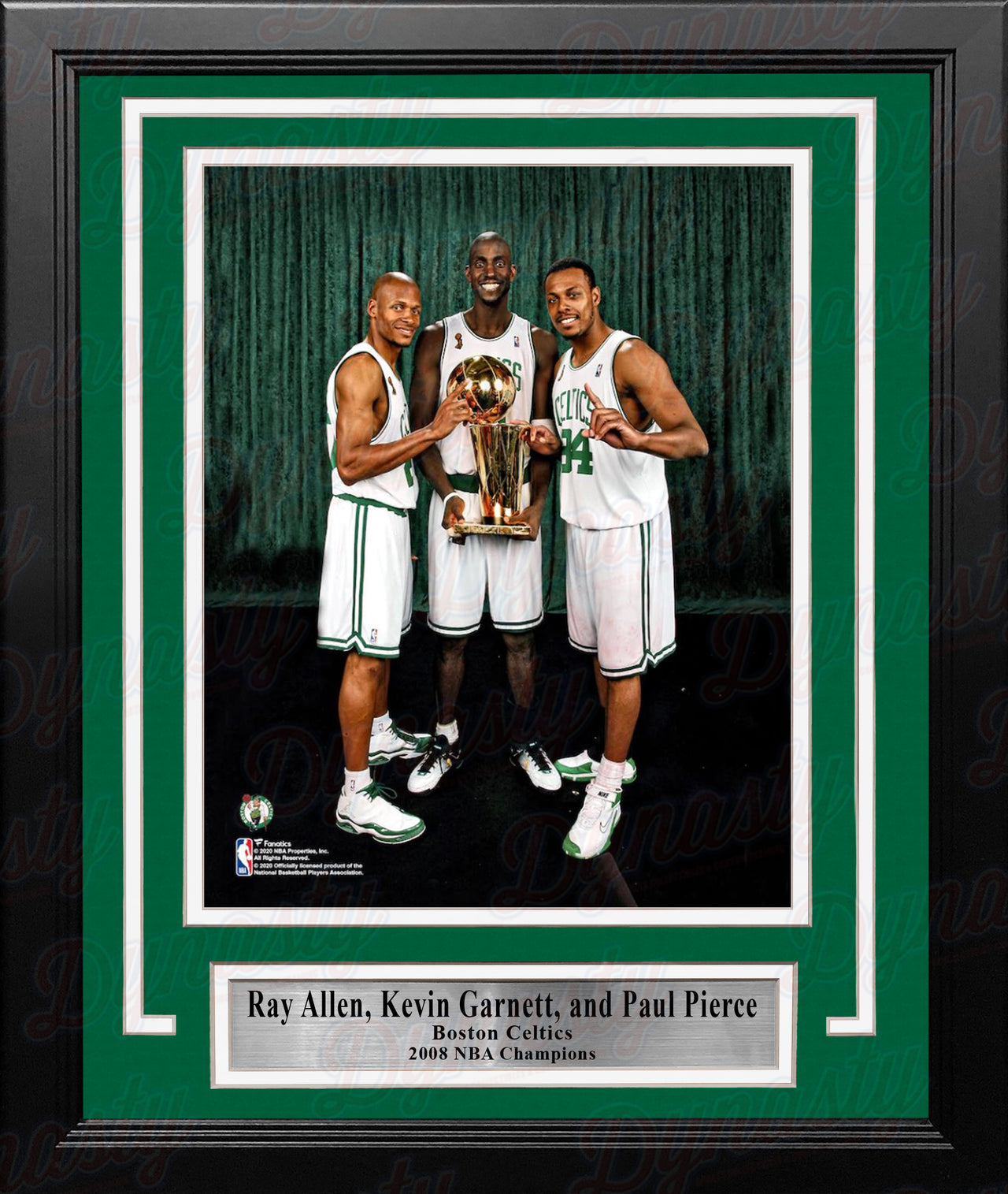 Ray Allen, Kevin Garnett, & Paul Pierce NBA Champions Boston Celtics 8x10 Framed Basketball Photo - Dynasty Sports & Framing 