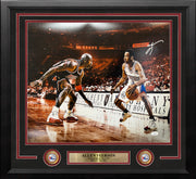 Allen Iverson v Michael Jordan Philadelphia 76ers Autographed Framed Photo - JSA Authenticated - Dynasty Sports & Framing