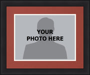 NHL Hockey Photo Picture Frame Kit - Arizona Coyotes (Brick Red Matting, White Trim) - Dynasty Sports & Framing