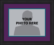 MLB Baseball Photo Picture Frame Kit - Arizona Diamondbacks (Purple Matting, Teal Trim) - Dynasty Sports & Framing