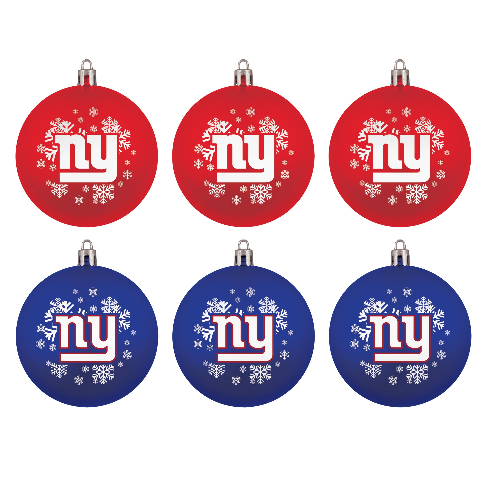 New York Giants Holiday 6 Piece Ornament Set - Dynasty Sports & Framing
