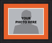 MLB Baseball Photo Picture Frame Kit - Miami Marlins (Orange Matting, White Trim) - Dynasty Sports & Framing