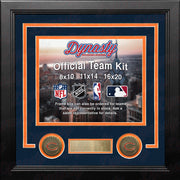 NFL Football Photo Picture Frame Kit - Chicago Bears (Navy Matting, Orange Trim) - Dynasty Sports & Framing