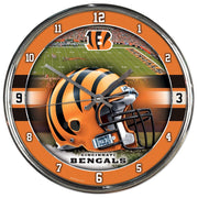 Cincinnati Bengals Round Chrome Clock - Dynasty Sports & Framing