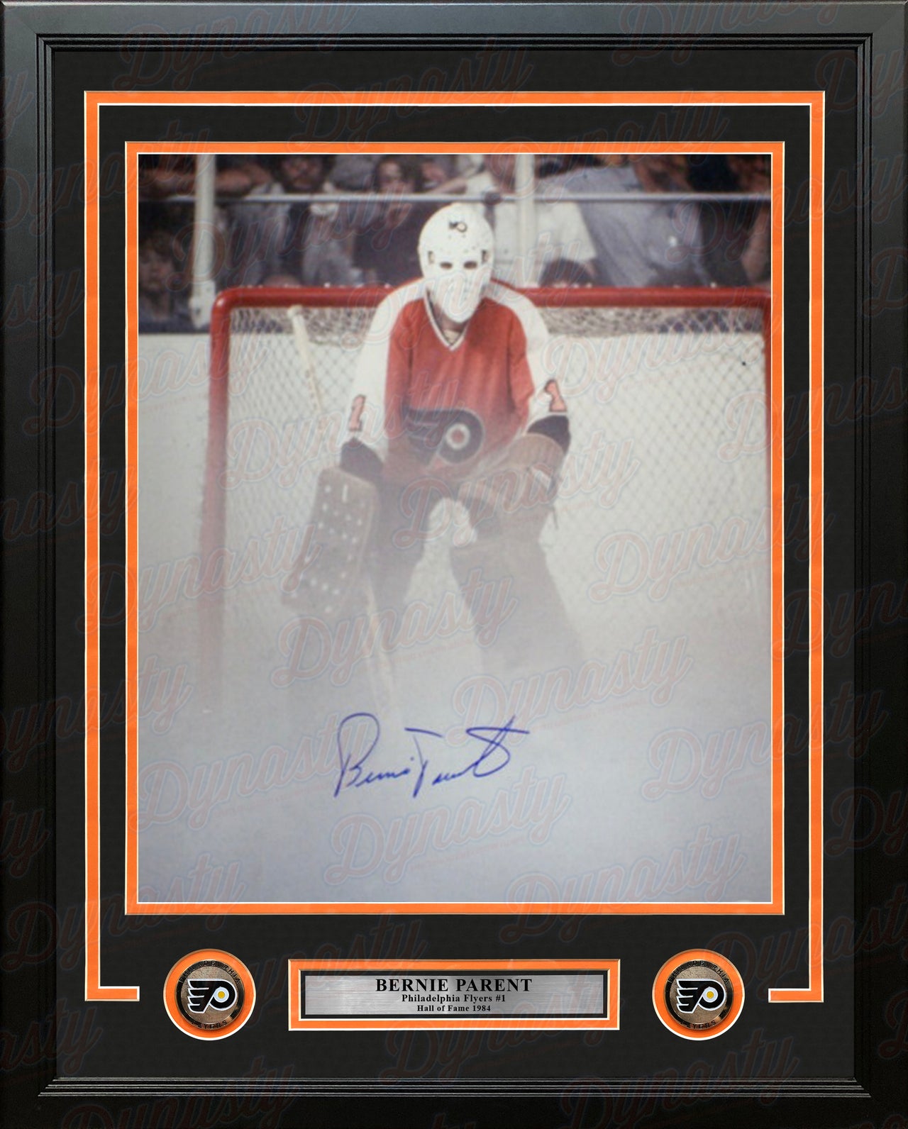 Bernie Parent Fog Game Philadelphia Flyers Autographed Framed 16" x 20" Hockey Photo - Dynasty Sports & Framing 