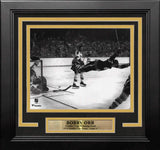 Bobby Orr Boston Bruins 1970 Stanley Cup Game-Winning Goal 8" x 10" Framed Hockey Photo - Dynasty Sports & Framing