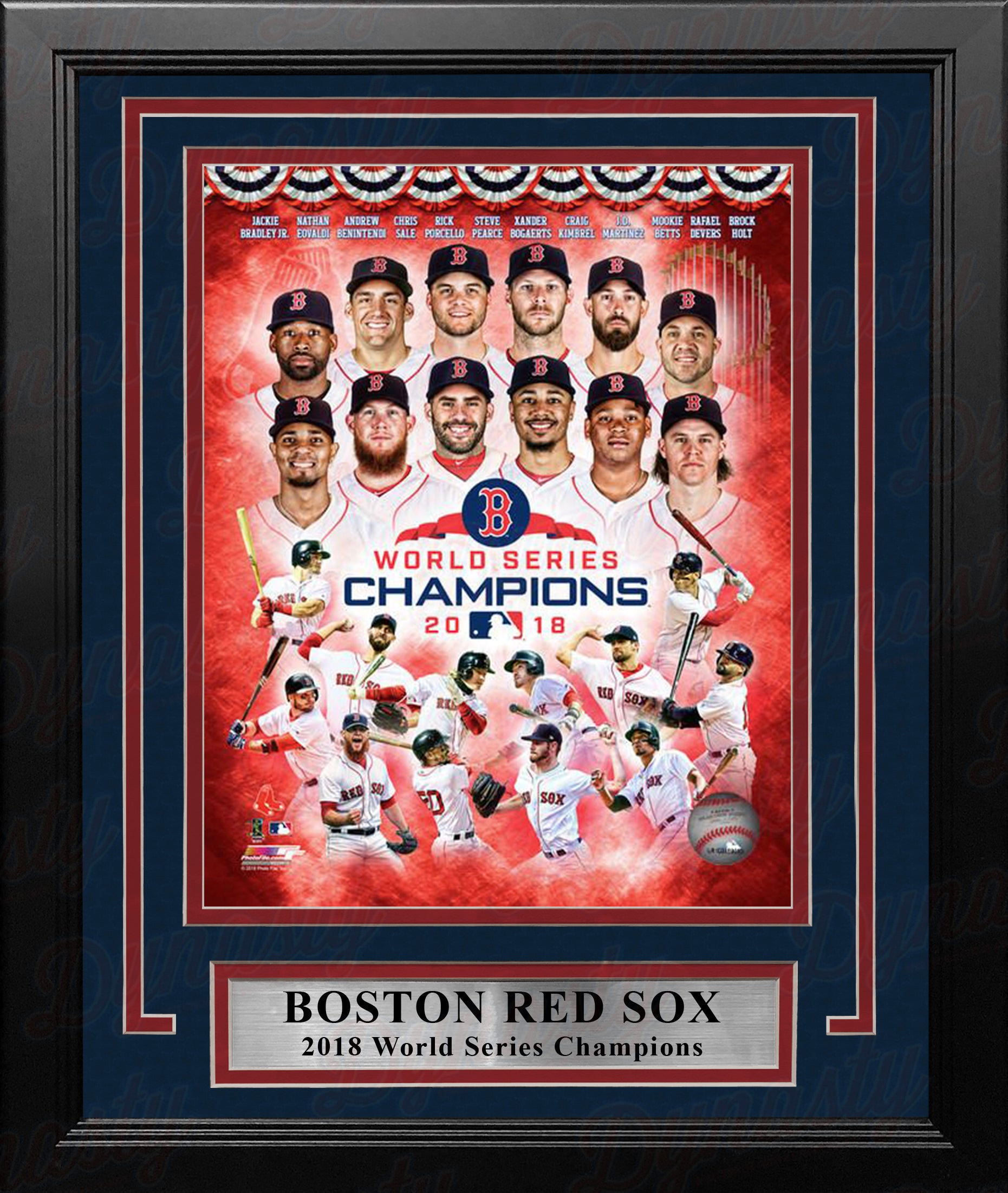 Boston Red Sox 2018 World Series Champions Team Collage 8 x 10 Framed  Baseball Photo