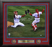 Brad Lidge & Carlos Ruiz Philadelphia Phillies World Series Autographed 16x20 Framed Baseball Photo - Dynasty Sports & Framing 