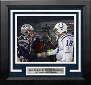 Tom Brady and Peyton Manning 8" x 10" Quarterback Legends Framed Football Photo - Dynasty Sports & Framing