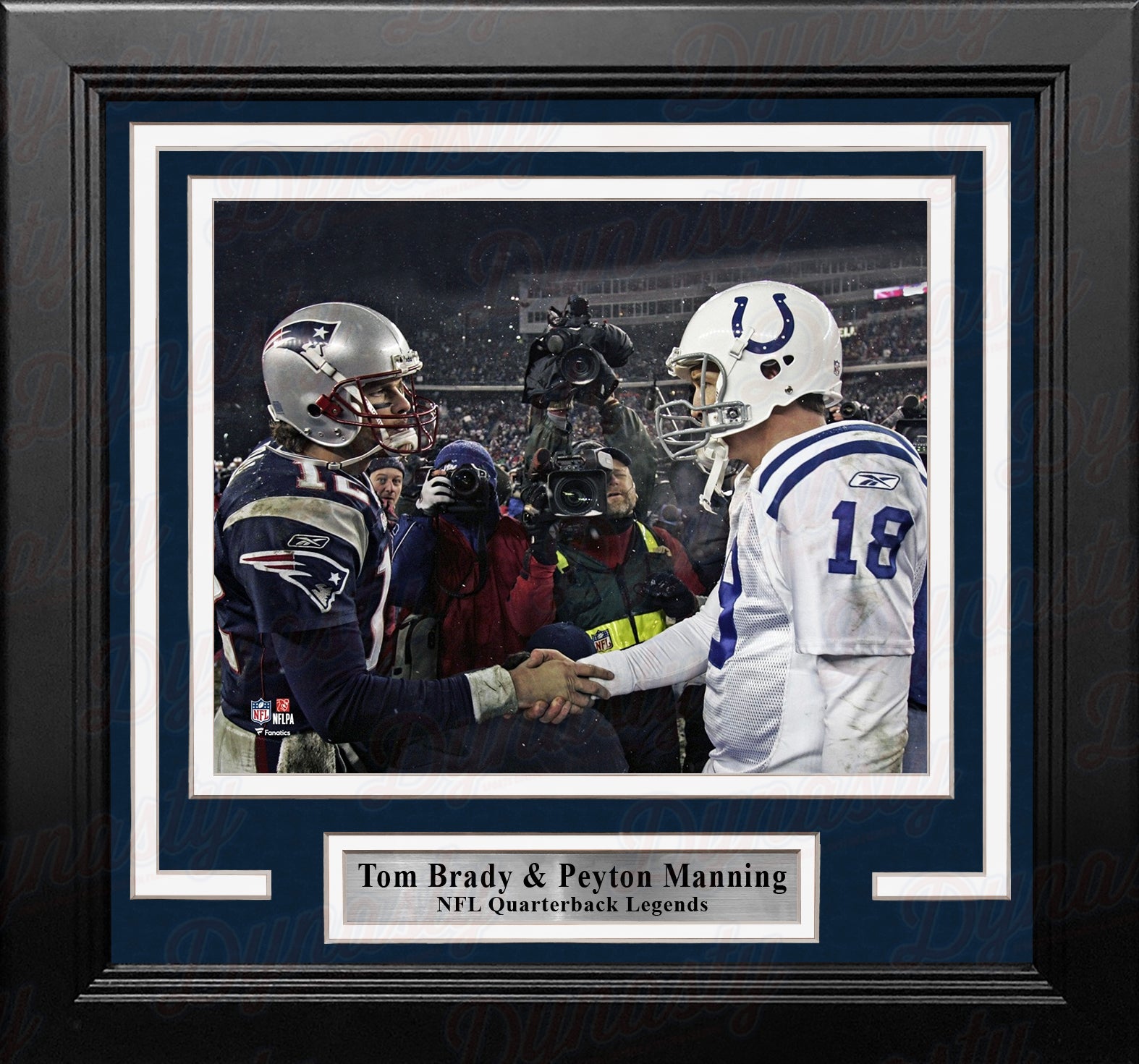 Tom Brady and Peyton Manning 8" x 10" Quarterback Legends Framed Football Photo - Dynasty Sports & Framing