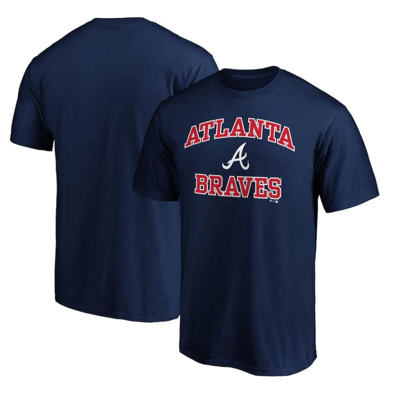 Atlanta Braves Heart & Soul T-Shirt - Navy Blue - Dynasty Sports