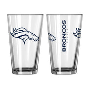 Denver Broncos Game Day Pint Glass - Dynasty Sports & Framing