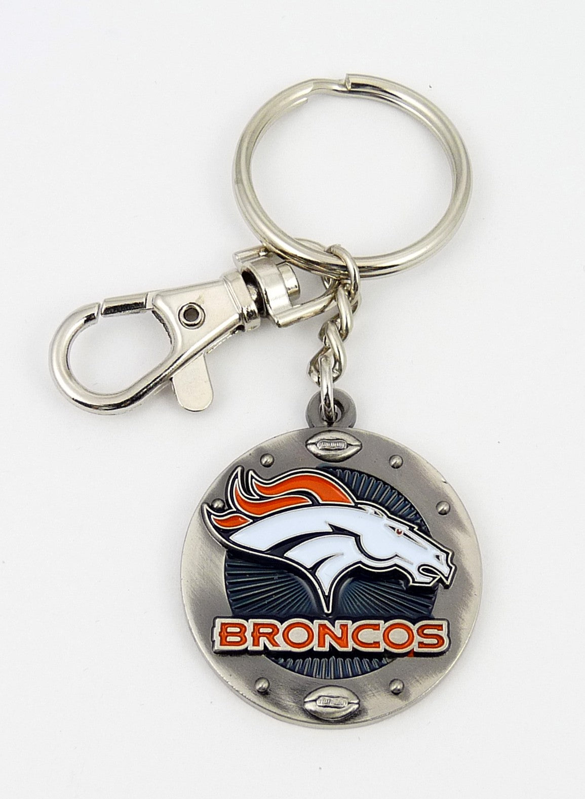 Denver Broncos Logo Impact Keychain NFL Football Keychains, Car