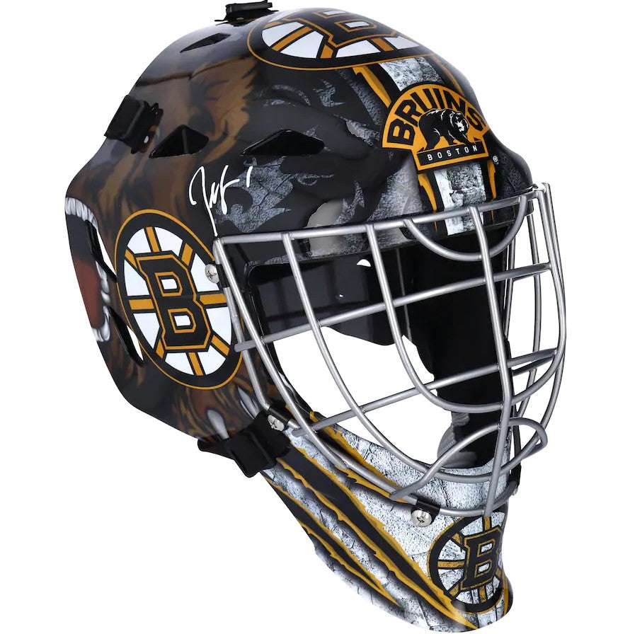 Jeremy Swayman Signed Bruins Mini Goalie Mask (YSMS COA