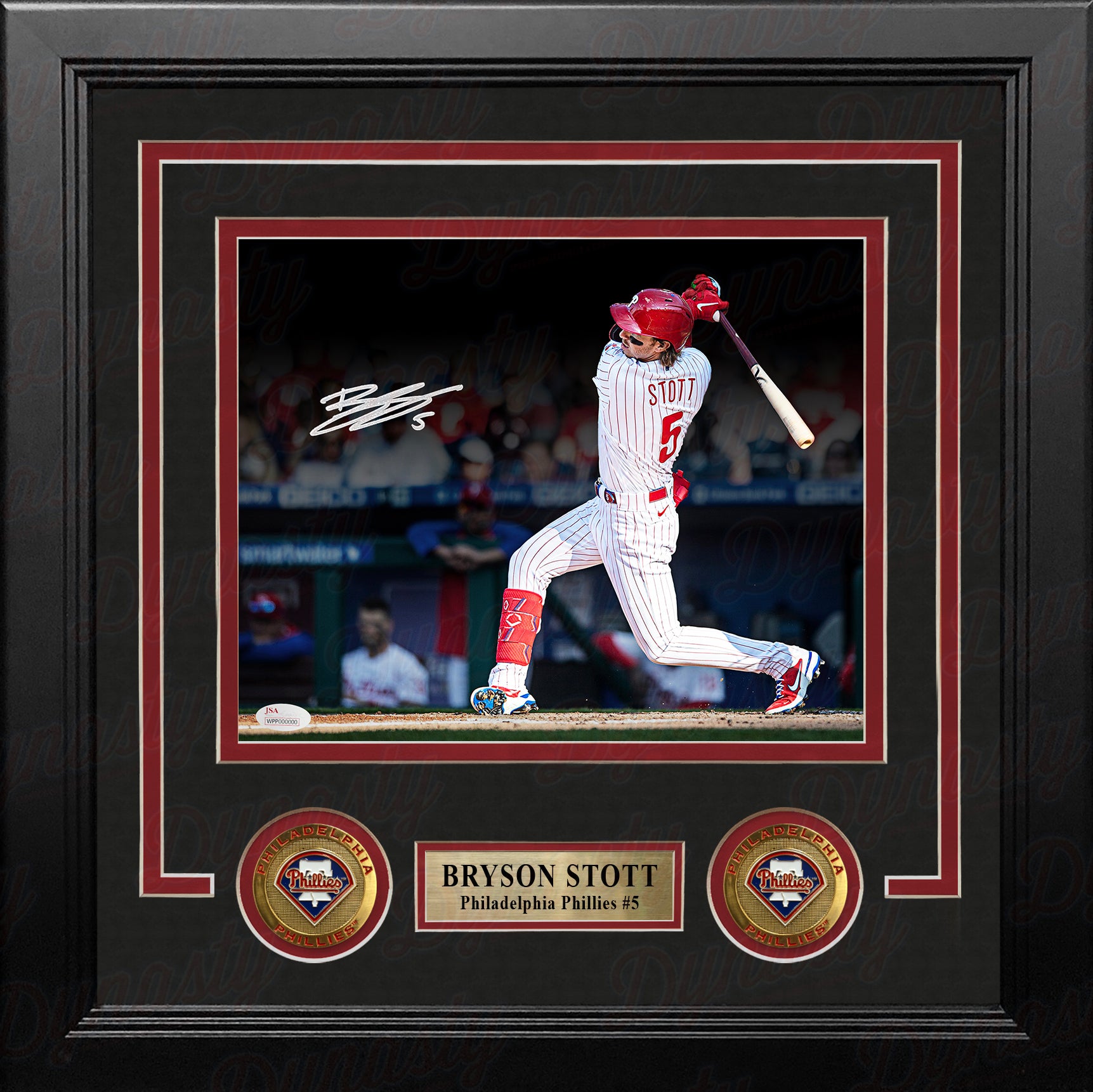 Bryson Stott Philadelphia Phillies Autographed Framed First MLB Hit  Blackout Baseball Photo