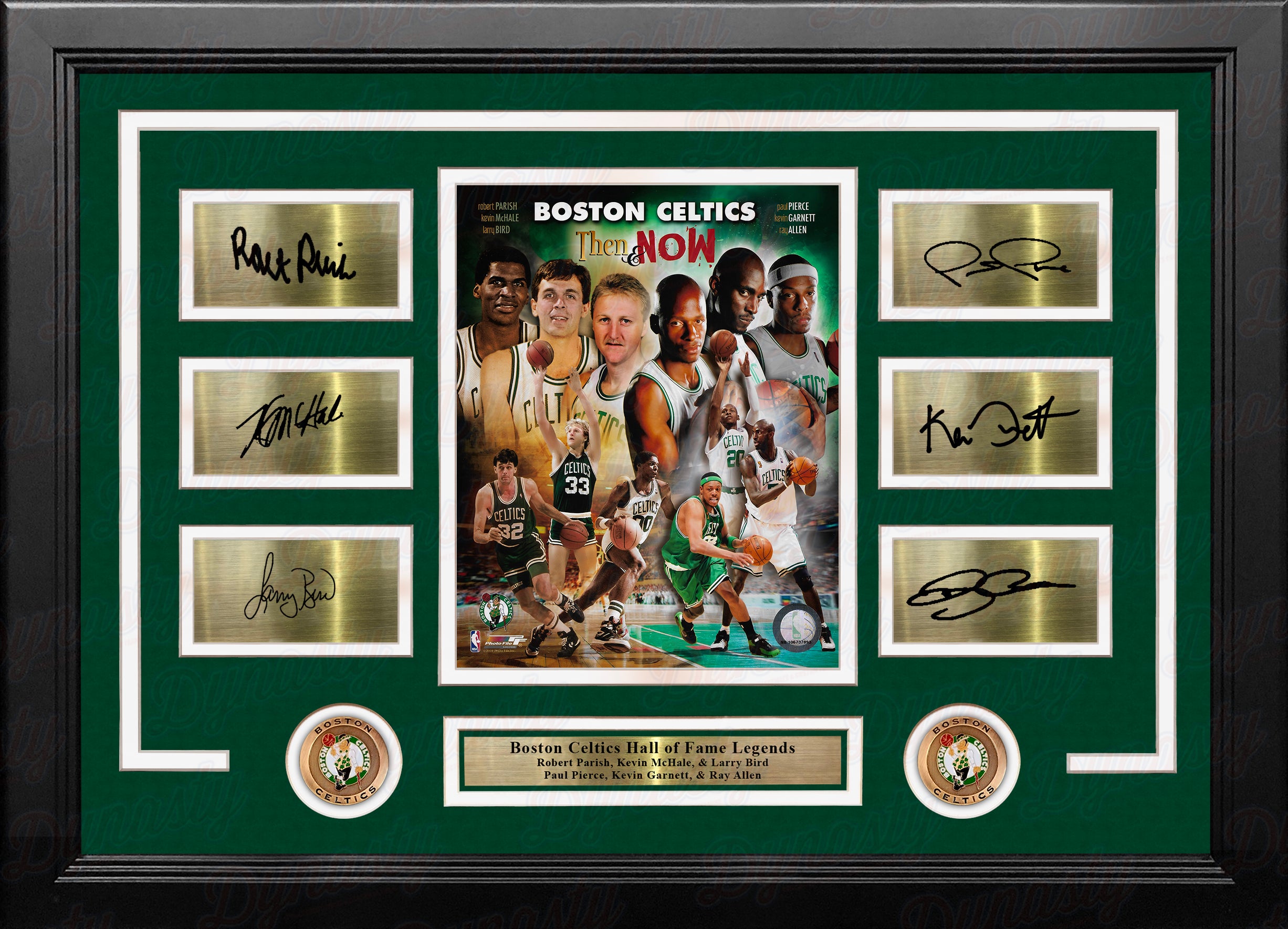 Paul Pierce Ray Allen Kevin Garnett Triple Autograph Photo On