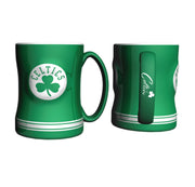 Boston Celtics NBA Basketball Logo Relief 14 oz. Mug - Dynasty Sports & Framing