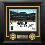 Charlie Coyle 2023 Winter Classic Boston Bruins Autographed 8" x 10" Framed Hockey Photo - Dynasty Sports & Framing