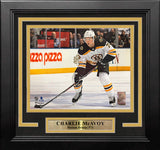 Charlie McAvoy in Action Boston Bruins 8" x 10" Framed Horizontal Hockey Photo - Dynasty Sports & Framing