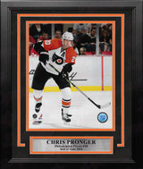 Chris Pronger in Action Philadelphia Flyers 8" x 10" Framed Hockey Photo - Dynasty Sports & Framing