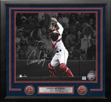 Connor Wong Throwing Action Boston Red Sox Autographed 11" x 14" Framed Spotlight Baseball Photo - Dynasty Sports & Framing