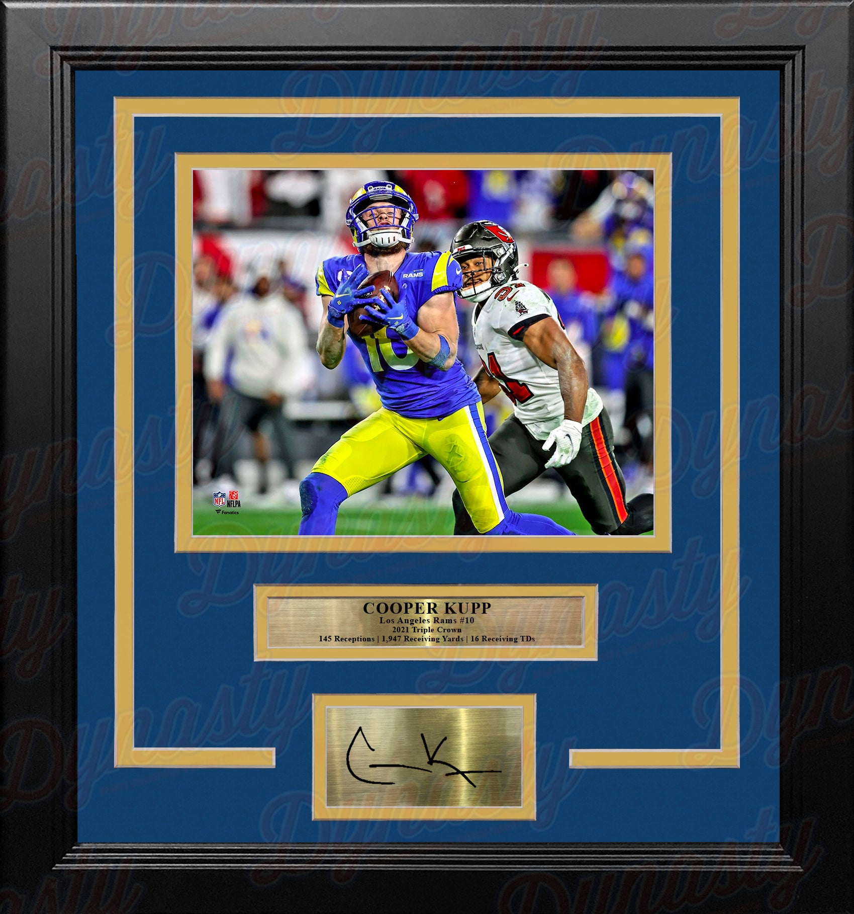 Cooper Kupp Playoff Action Los Angeles Rams 8' x 10' Framed Football Photo  with Engraved Autograph