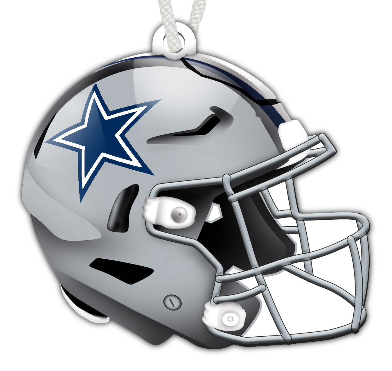 Dallas Cowboys Wooden Helmet Ornament - Dynasty Sports