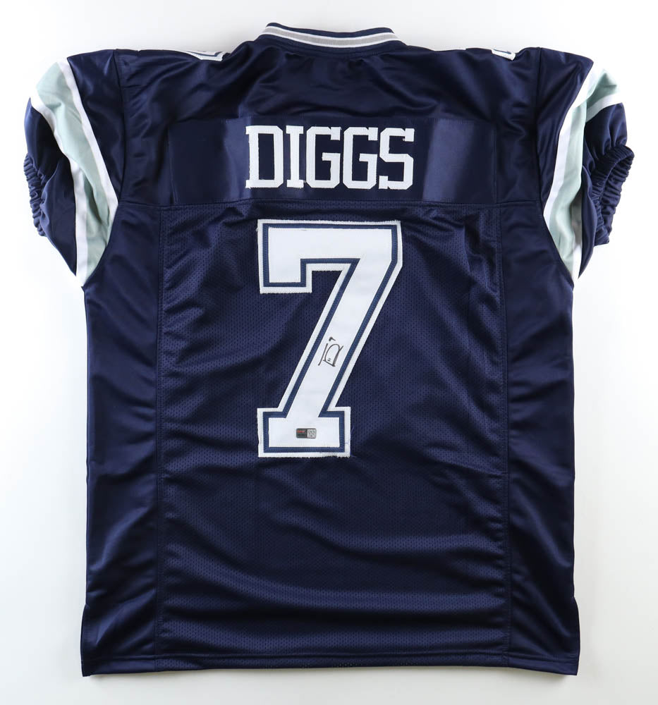 Trevon Diggs Dallas Cowboys Autographed Navy Blue Football Jersey