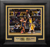 LeBron James v. Steph Curry Game-Winning Shot 2021 Play-In Tournament 8" x 10" Framed Photo - Dynasty Sports & Framing