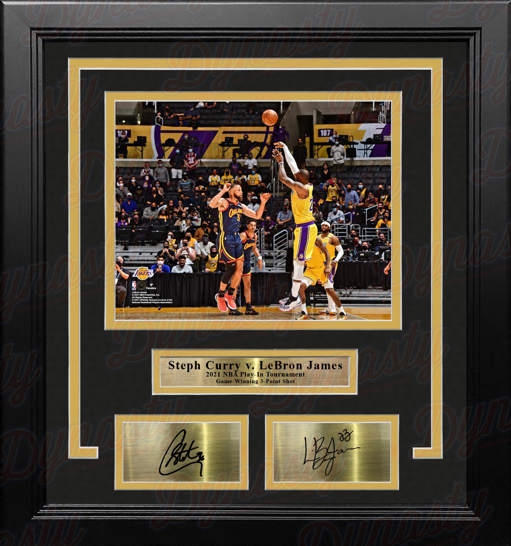 LeBron James v Steph Curry Game-Winning Shot 2021 Play-In 8x10