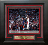 Damian Lillard Portland Trail Blazers Game-Winning 3-Point Shot v. Oklahoma City 8" x 10" Framed Basketball Photo - Dynasty Sports & Framing