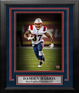 Damien Harris Blackout Action New England Patriots 8" x 10" Framed Football Photo - Dynasty Sports & Framing