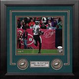Darius Slay Interception Return Philadelphia Eagles Autographed Framed Football Photo - Dynasty Sports & Framing