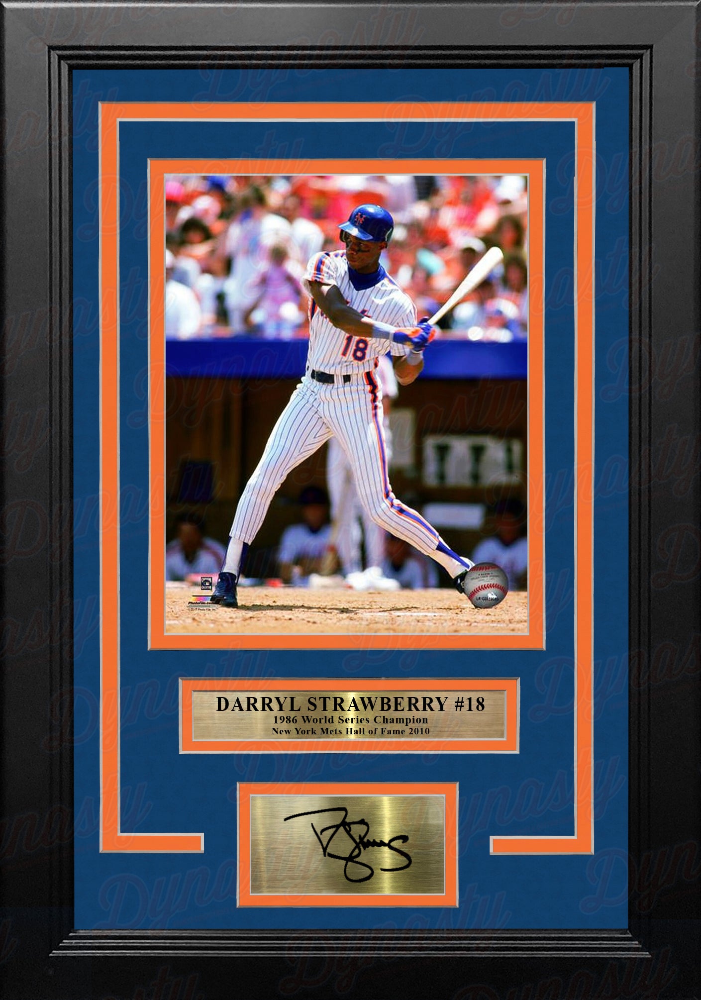 江*】様 メジャーリーグベースボールプレート Darryl Strawberry Autographed Official Major League Baseball - D