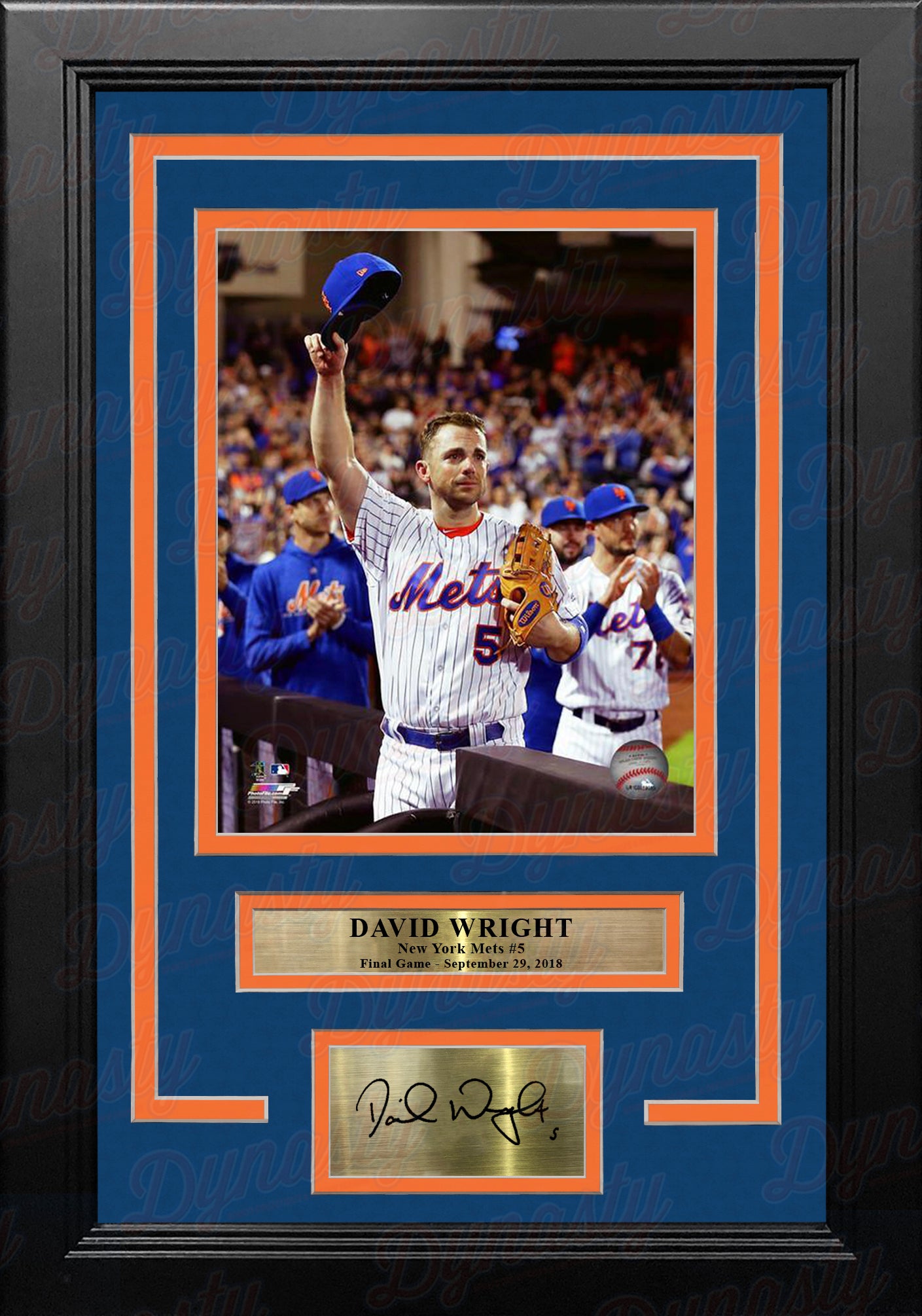 David Wright Final Game New York Mets 8 x 10 Framed Baseball Photo with  Engraved Autograph