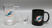 Miami Dolphins 3-Piece Glassware Gift Set - Dynasty Sports & Framing
