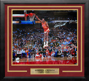 Dominique Wilkins 1988 Slam Dunk Contest Atlanta Hawks Autographed Framed Basketball Photo - Dynasty Sports & Framing 