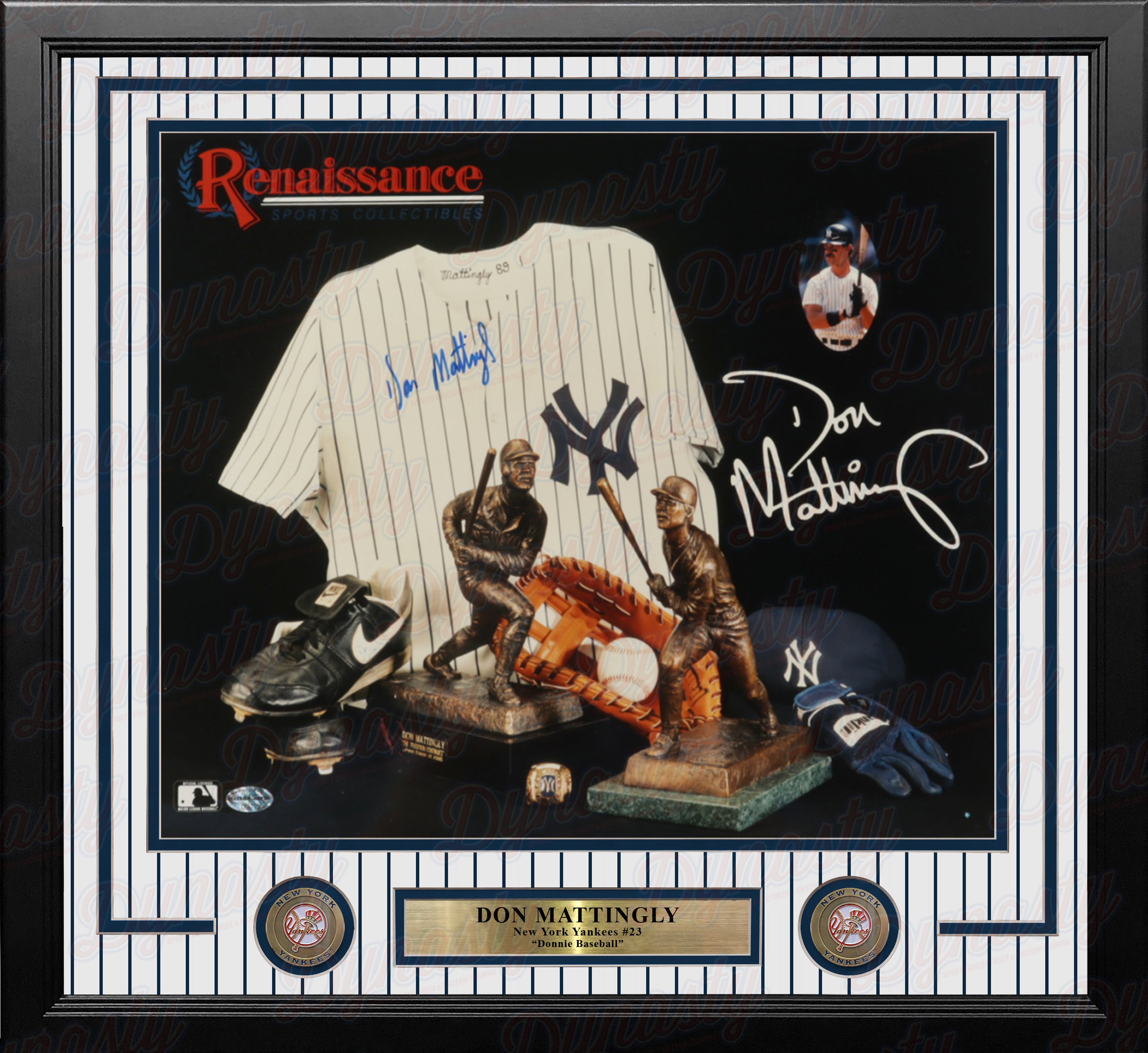 Don Mattingly New York Yankees Autographed 11 x 14 Framed Collage  Baseball Photo - Dynasty Sports & Framing