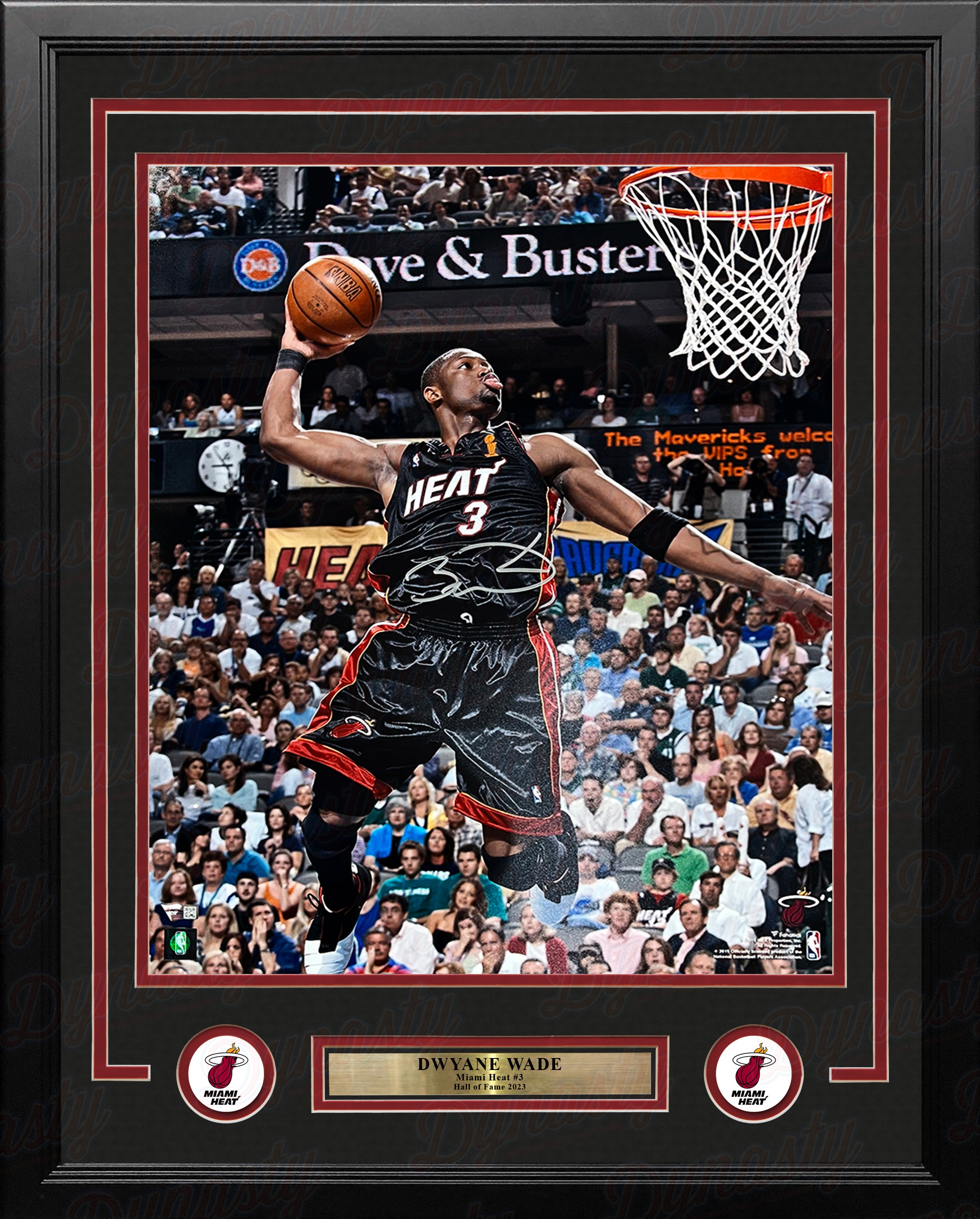 Framed Facsimile Autographed Dwyane Wade 33x42 Miami Black Vice City  Reprint Laser Auto Basketball Jersey at 's Sports Collectibles Store