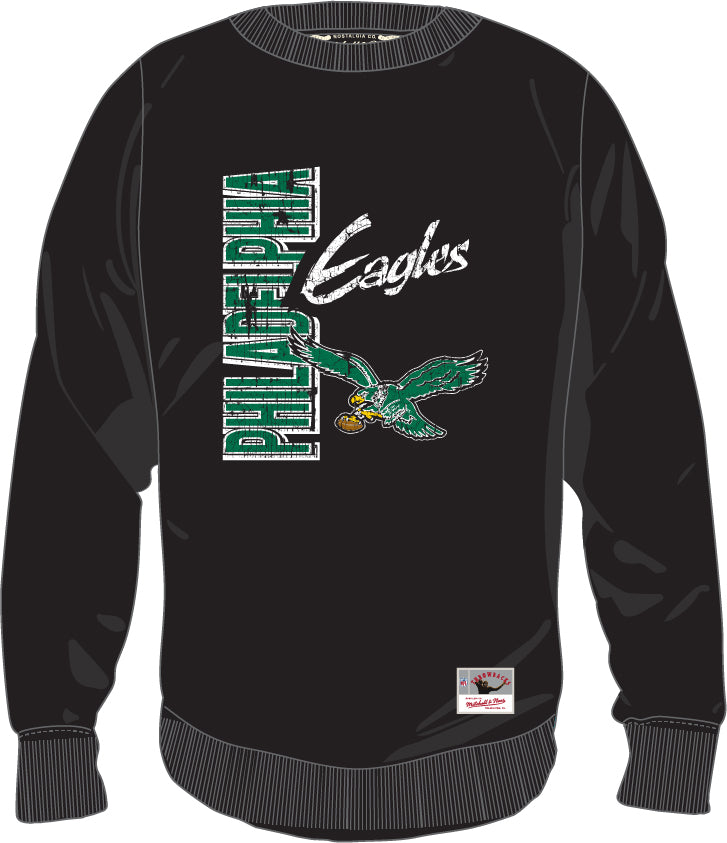 Philadelphia Eagles Mitchell & Ness Hoodie Sweatshirt Vtg