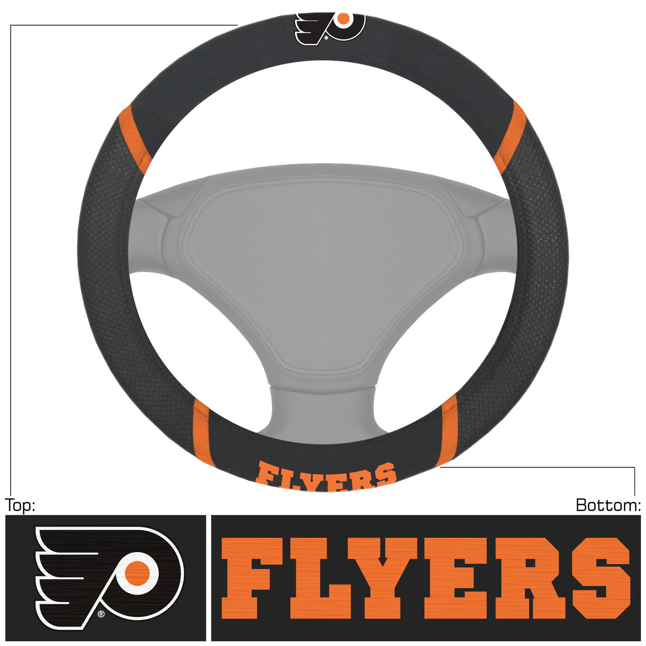 Philadelphia Flyers Deluxe Steering Wheel Cover - Dynasty Sports & Framing 