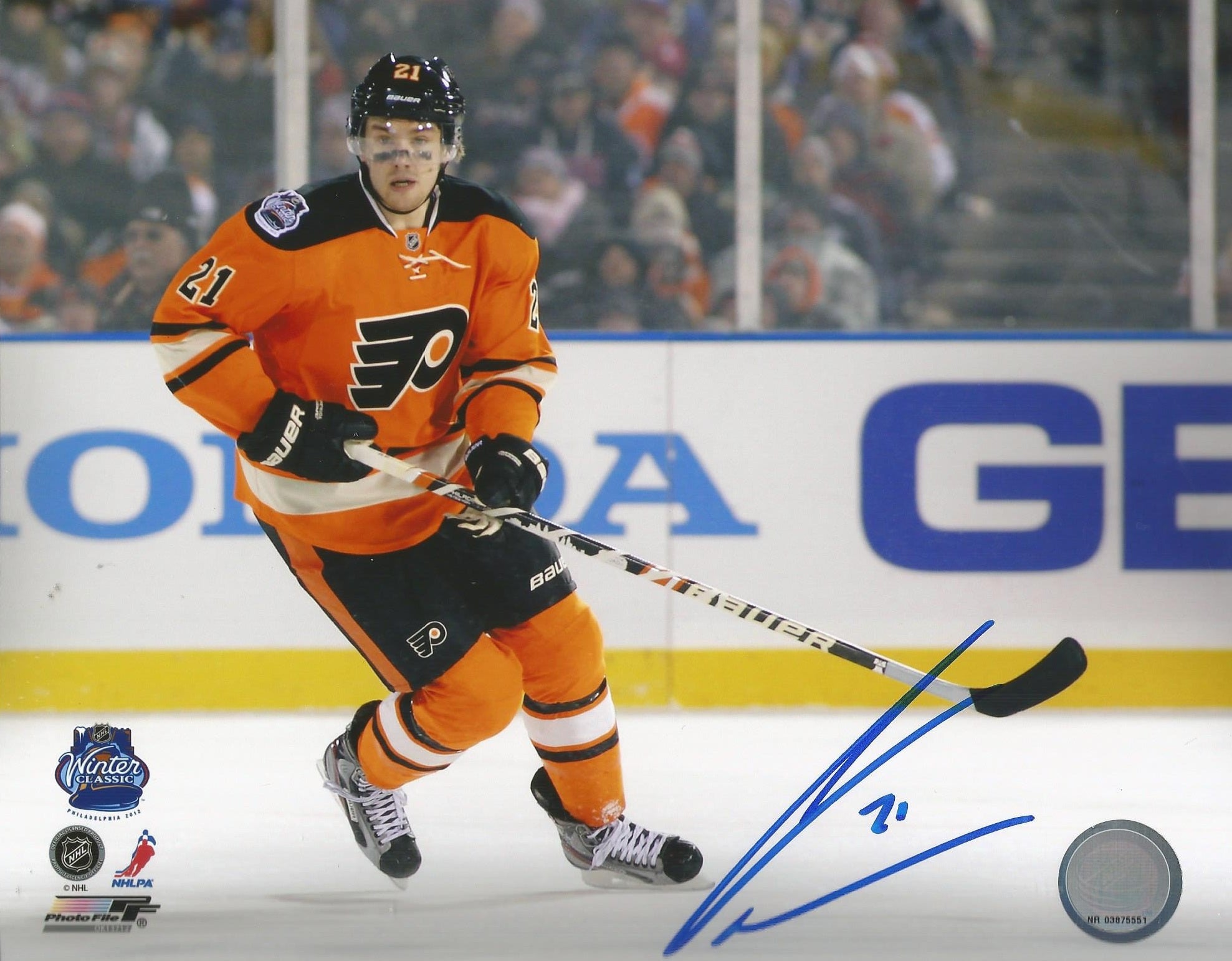 James Van Riemsdyk 2012 Winter Classic Autographed