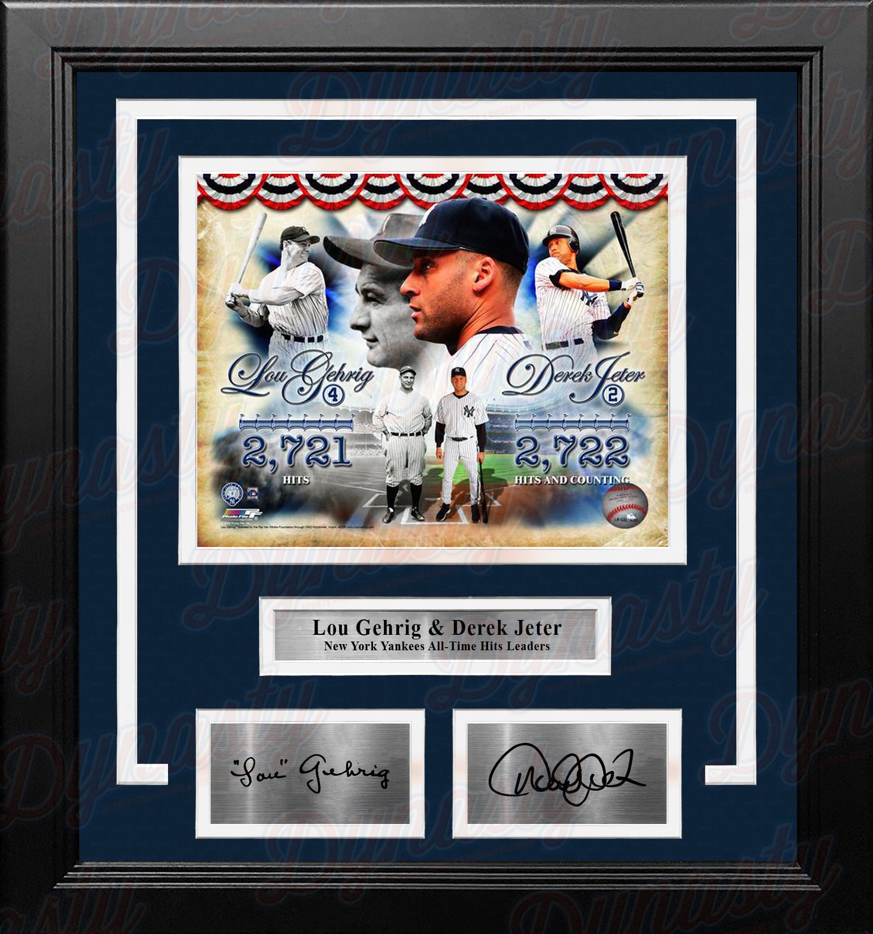 Derek Jeter Autographed Framed Yankees Jersey